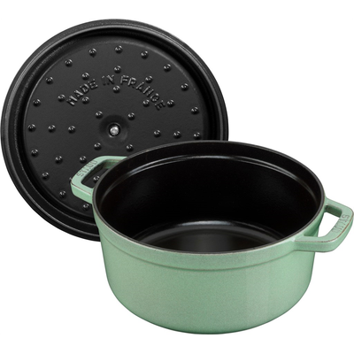 Staub Cocotte 24 cm, round, sage, cast iron Bild 2