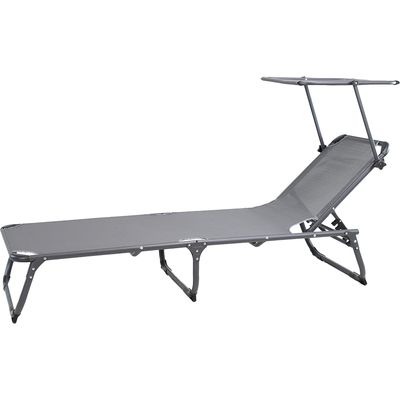 Contini Sun lounger with roof anthracite