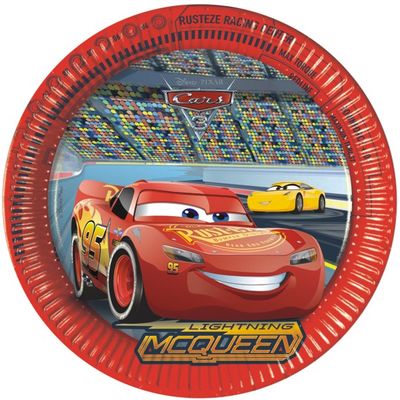 Procos 8 Cars 3 piatti di cartone da 23 cm