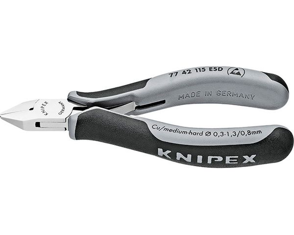 Pince coupante électronique KNIPEX, 115 mm, avec facette