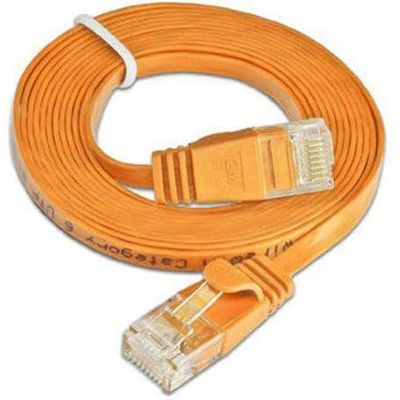 SLIM câble patch Cat 6, UTP, 0.5 m, orange Bild 3