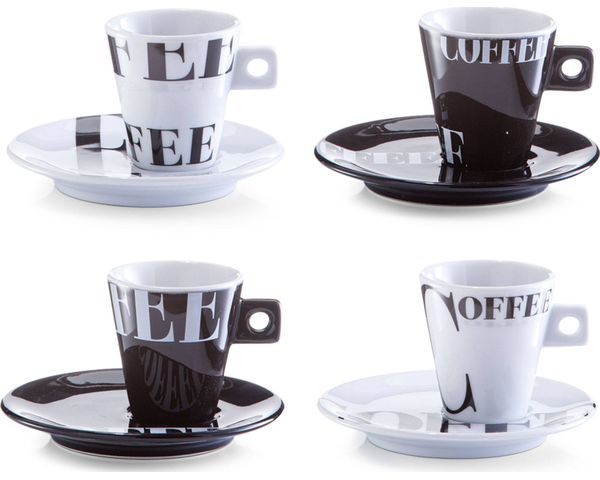 bei kaufen Present Style Espressotassen-Set Zeller Coffee 4 - Porzellan Stück