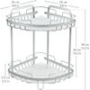 Tatkraft Moonlight étagère de douche à 2 niveaux inoxydable, étagère d'angle de douche étagère de salle de bain en aluminium de douche thumb 1