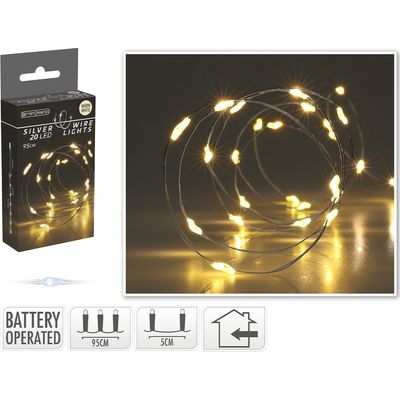 FS-STAR LED fairy lights micro LED 20 warm-white silver wire Bild 2