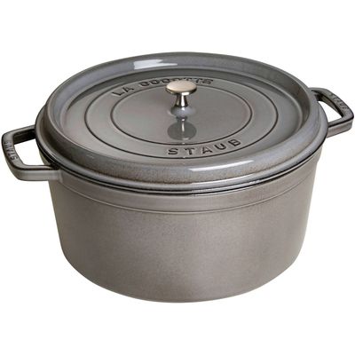 Staub Topf rund grau 12.6 lt., 34cm Bild 2