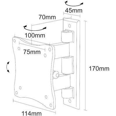 Newstar support mural fpma-w810 argent Bild 4