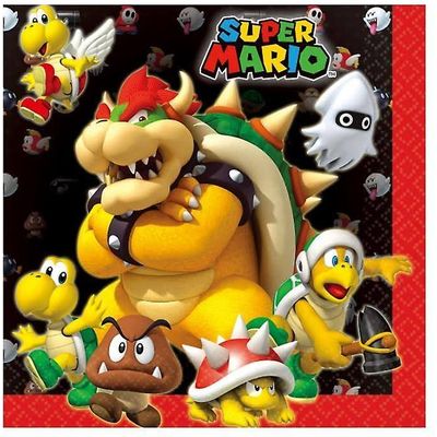 Amscan 20 Napkins Super Mario 2-ply, 33x33cm Bild 4