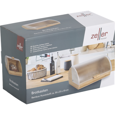 Zeller Present Roll-up bread bin bamboo plastic 39x25x19 cm Bild 3