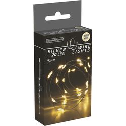 FS-STAR LED fairy lights micro LED 20 warm-white silver wire