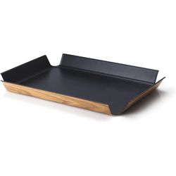 Continenta Tray non-slip black metallic, 41x29.5 cm