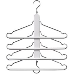 Zeller Present Multiple coat hanger white beech metal chromed 40x41cm