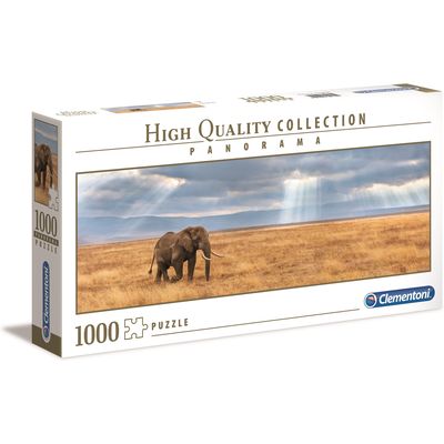 Clementoni Puzzle Panorama Perso 1000 pezzi. Elefante 98x33 cm - acquista  su