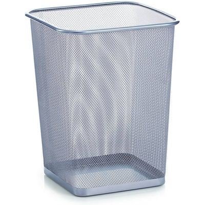 Zeller Present Paper basket square mesh silver 26.8x26.8x35.5cm